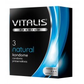 Классические презервативы VITALIS PREMIUM natural - 3 шт. - Vitalis - купить с доставкой в Нижневартовске