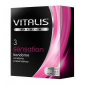 Презервативы с пупырышками и кольцами VITALIS PREMIUM sensation - 3 шт. - Vitalis - купить с доставкой в Нижневартовске