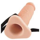 Телесный реалистичный фаллоимитатор с полостью Silicone Hollow Extension - 20 см. - Pipedream - купить с доставкой в Нижневартовске