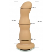 Телесная рельефная насадка Harness - 14,2 см. - LOVETOY (А-Полимер) - купить с доставкой в Нижневартовске