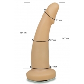 Телесная гладкая насадка Harness - 14,7 см. - LOVETOY (А-Полимер) - купить с доставкой в Нижневартовске