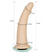 Телесная гладкая насадка-фаллоимитатор Harness - 17 см. - LOVETOY (А-Полимер) - купить с доставкой в Нижневартовске