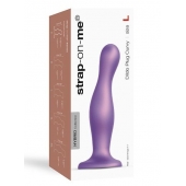Фиолетовая насадка Strap-On-Me Dildo Plug Curvy size L - Strap-on-me - купить с доставкой в Нижневартовске