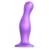 Фиолетовая насадка Strap-On-Me Dildo Plug Curvy size L - Strap-on-me - купить с доставкой в Нижневартовске