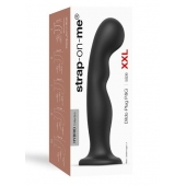 Черная насадка Strap-On-Me Dildo Plug P G size XXL - Strap-on-me - купить с доставкой в Нижневартовске