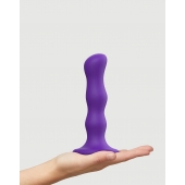 Фиолетовая насадка Strap-On-Me Dildo Geisha Balls size M - Strap-on-me - купить с доставкой в Нижневартовске