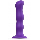 Фиолетовая насадка Strap-On-Me Dildo Geisha Balls size M - Strap-on-me - купить с доставкой в Нижневартовске