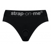 Черные трусики для насадок Heroine Lingerie Harness - size L - Strap-on-me - купить с доставкой в Нижневартовске