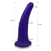 Фиолетовая гладкая изогнутая насадка-плаг - 13,3 см. - LOVETOY (А-Полимер) - купить с доставкой в Нижневартовске