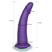Фиолетовая гладкая изогнутая насадка-плаг - 17 см. - LOVETOY (А-Полимер) - купить с доставкой в Нижневартовске