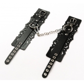 Узорчатые кожаные оковы с регулируемыми ремешками - Crazy Handmade - купить с доставкой в Нижневартовске