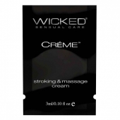 Крем для массажа и мастурбации Wicked Stroking and Massage Creme - 3 мл. - Wicked - купить с доставкой в Нижневартовске