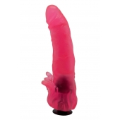 Розовая насадка для страпона с клиторальными лепестками - 18,5 см. - LOVETOY (А-Полимер) - купить с доставкой в Нижневартовске