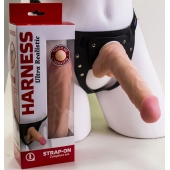 Страпон Harness из двух предметов: регулируемые трусики и насадка-фаллос - 17,5 см. - LOVETOY (А-Полимер) - купить с доставкой в Нижневартовске