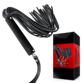 Черная кожаная плеть-флоггер - 84 см. - Notabu - купить с доставкой в Нижневартовске Черная кожаная плеть-флоггер - 84 см. - Notabu - купить с доставкой в Нижневартовске