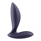 Фиолетовый анальный вибростимулятор Power Plug - Satisfyer - в Нижневартовске купить с доставкой