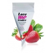 Съедобное согревающее массажное масло Love Me Tender Strawberry с ароматом клубники - 10 мл. - Love to Love - купить с доставкой в Нижневартовске