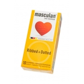 Презервативы с колечками и пупырышками Masculan Ribbed+Dotted - 10 шт. - Masculan - купить с доставкой в Нижневартовске
