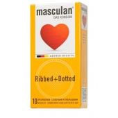 Презервативы с колечками и пупырышками Masculan Ribbed+Dotted - 10 шт. - Masculan - купить с доставкой в Нижневартовске