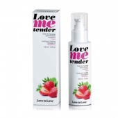Съедобное согревающее массажное масло Love Me Tender Strawberry с ароматом клубники - 100 мл. - Love to Love - купить с доставкой в Нижневартовске