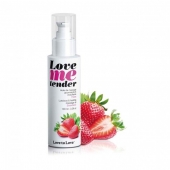 Съедобное согревающее массажное масло Love Me Tender Strawberry с ароматом клубники - 100 мл. - Love to Love - купить с доставкой в Нижневартовске