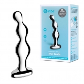 Стальной анальный фаллоимитатор для простаты Stainless Steel Anal Beads - 13 см. - b-Vibe - в Нижневартовске купить с доставкой