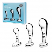 Набор из 3 стальных стимуляторов простаты Stainless Steel P-spot Training Set - b-Vibe - в Нижневартовске купить с доставкой