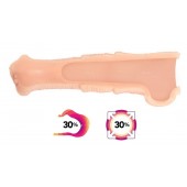 Телесная фантазийная насадка на член Cock Sleeve Size L - KOKOS - в Нижневартовске купить с доставкой