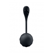 Черное виброяйцо Ribbed Petal с пультом ДУ - Satisfyer в Нижневартовске Черное виброяйцо Ribbed Petal с пультом ДУ - Satisfyer