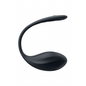 Черное виброяйцо Ribbed Petal с пультом ДУ - Satisfyer в Нижневартовске Черное виброяйцо Ribbed Petal с пультом ДУ - Satisfyer