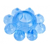 Голубая гелевая насадка-цветок - Toyfa Basic - в Нижневартовске купить с доставкой