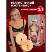 Двусторонний мастурбатор Lola Taylor - 22 см. - ФлешНаш - в Нижневартовске купить с доставкой
