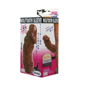 Коричневая насадка на пенис Wolftooth Sleeve - 13 см. - Baile - в Нижневартовске купить с доставкой