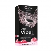 Съедобный жидкий вибратор Dual Vibe! со вкусом клубничного джина с тоником - 15 мл. - ORGIE - купить с доставкой в Нижневартовске