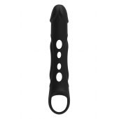 Черная насадка-удлинитель Vibrating Extender With Remote с вибрацией - Dream Toys - в Нижневартовске купить с доставкой