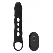 Черная насадка-удлинитель Vibrating Extender With Remote с вибрацией - Dream Toys - в Нижневартовске купить с доставкой
