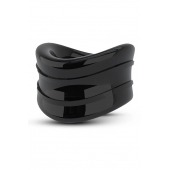 Черное эрекционное кольцо на мошонку Beef Ball Stretcher Snug - Blush Novelties - в Нижневартовске купить с доставкой