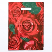 Пакет с цветочным принтом и вырубной ручкой (30х40 см) - Сима-Ленд - купить с доставкой в Нижневартовске