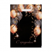 Пакет с вырубной ручкой и принтом в виде шариков (30х40 см) - Сима-Ленд - купить с доставкой в Нижневартовске