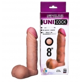 Фаллическая насадка для страпона UNICOCK 8  - 20 см. - LOVETOY (А-Полимер) - купить с доставкой в Нижневартовске