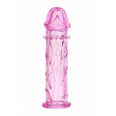 Розовая насадка фаллической формы - 12,5 см. - A-toys - в Нижневартовске купить с доставкой