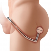 Кольцо на пенис с анальным стимулятором Stainless Steel Anal Hook   Cock Ring - BlueLine - в Нижневартовске купить с доставкой