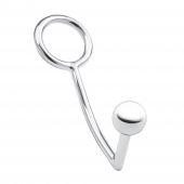 Кольцо на пенис с анальным стимулятором Stainless Steel Anal Hook   Cock Ring - BlueLine - в Нижневартовске купить с доставкой