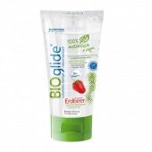 Гель-смазка на водной основе с ароматом клубники BioGlide - 80 мл. - Joy Division - купить с доставкой в Нижневартовске