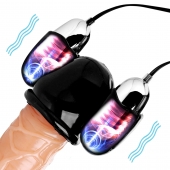 Черная стимулирующая насадка для головки полового члена Multi Speed Vibrating Penis Head Teaser - XR Brands - в Нижневартовске купить с доставкой