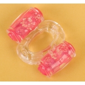 Прозрачное виброкольцо с двумя вибропульками - Toyfa Basic - в Нижневартовске купить с доставкой