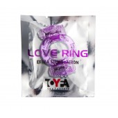 Фиолетовое виброкольцо с двумя вибропульками - Toyfa Basic - в Нижневартовске купить с доставкой