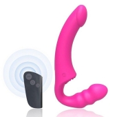 Розовый безремневой страпон Straples Strap-On Dildo - Erokay - купить с доставкой в Нижневартовске