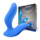 Синий вибромассажер простаты 3,5’’ Curve P-spot Massager - 12 см. - Erokay - в Нижневартовске купить с доставкой