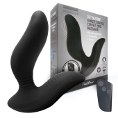Черный вибромассажер простаты 3,5’’ Remote Control Curve P-spot Massager - 12 см. - Erokay - в Нижневартовске купить с доставкой